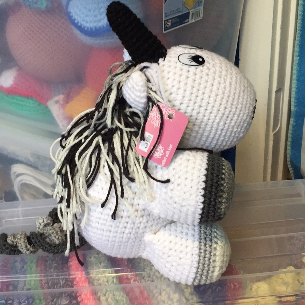 Sweet Unicorn 🦄 Black and White Handcrafted ❤️